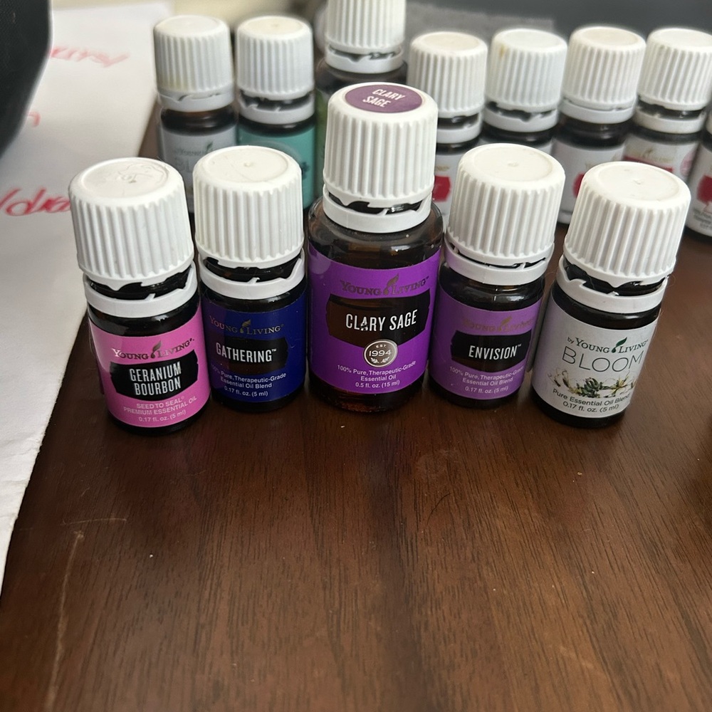 Young Living Essential Oils Set - Pink, Purple, Green